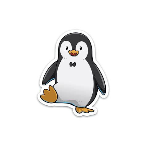 Penguin Sticker Cute Animal Stickers Waterproof Vinyl And Etsy