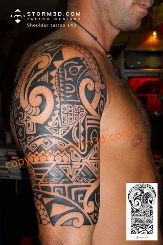 Polynesian Shoulder Tattoo Tribal Photos Pictures Sleeve Flickr
