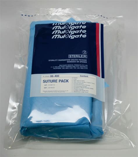 Suture Pack Disposable Multigate 06 400 Each Online Medical Supplies
