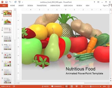 Animated Nutrition Presentation Templates For Powerpoint