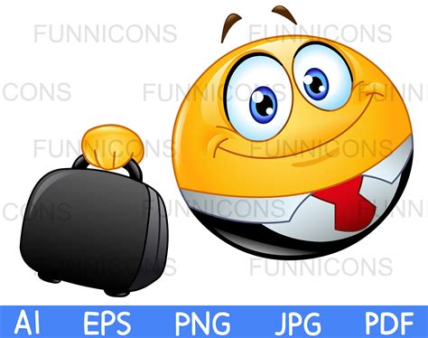 Emoji Art Product Offering Emoticon Digital Clip Art Briefcase