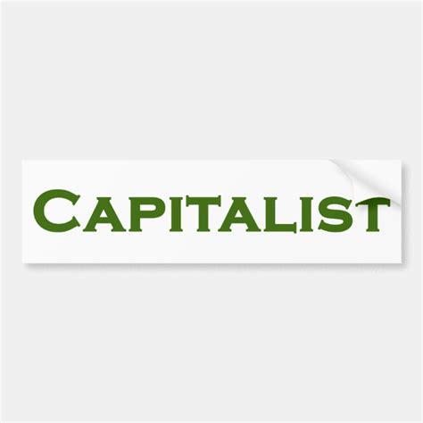 Capitalist Bumper Sticker