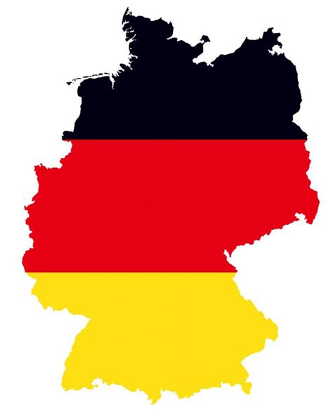 Mapa I Flaga Niemiec Mapa Niemiec Flaga Europa Zachodnia Europa