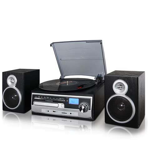 Trexonic 3 Speed Turntable With Cd Player Fm Radio Bluetooth Usbsd
