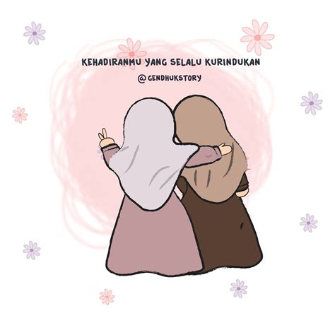 Gambar Kartun Muslimah Ibu Dan Anak Perempuan Adzka