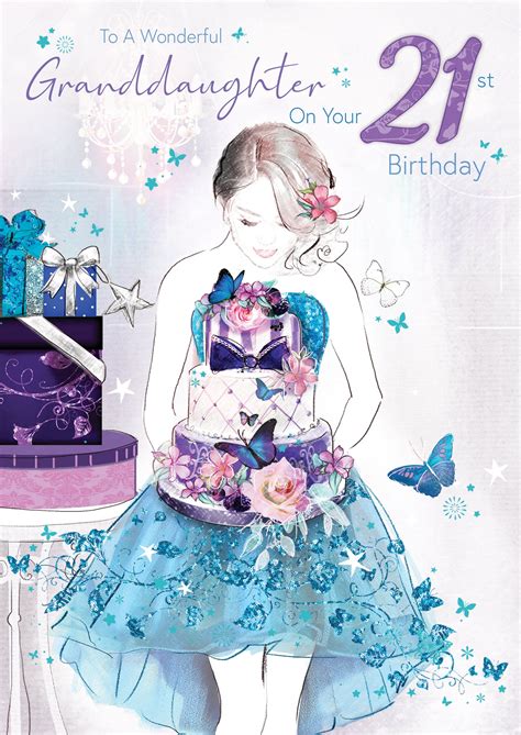 Granddaughter 21st Birthday Card In 2022 21st Birthday Cards