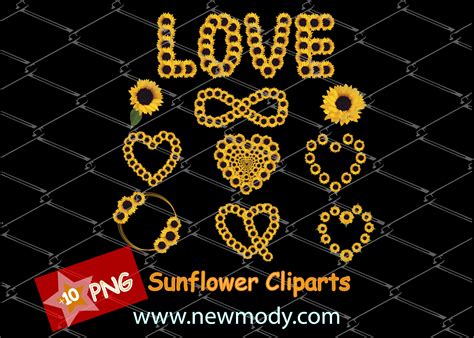 Free Free 180 Clipart Sunflower Heart SVG PNG EPS DXF File
