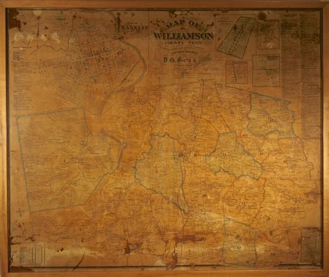 Map Williamson County Tennessee 1878 Gd Beers — Michael Hall Antiques