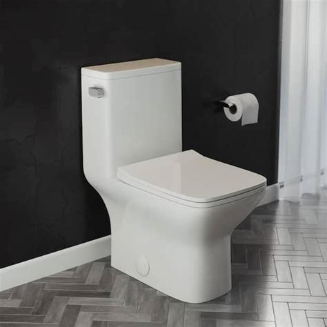 Swiss Madison Carre 1 Piece 128 Gpf Single Flush Square Toilet In