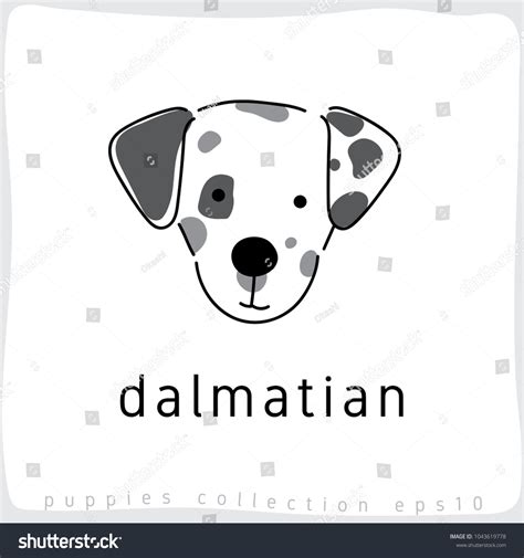 Dalmatian Dog Breed Collection Vector Illustration Stock Vector
