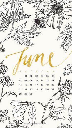 Iphone June Calendar Calendar Wallpaper Creative Calendar Calendar