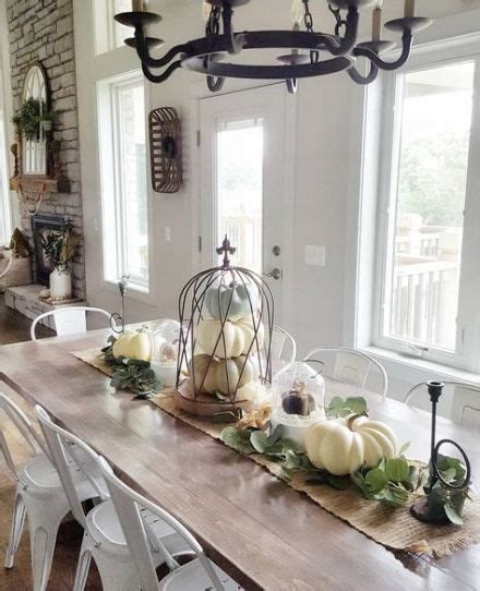 Farmhouse Table Centerpiece Decor Happy Fall Rustic Pumpkin And Pear