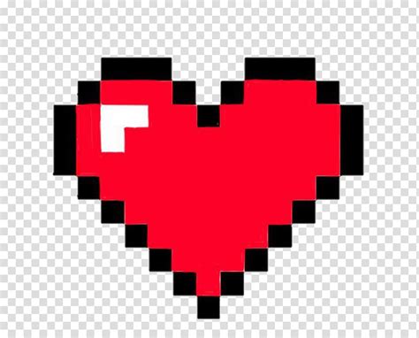 Red Heart Pixel Art Pixel Art Heart 8 Bit Color Heart Transparent