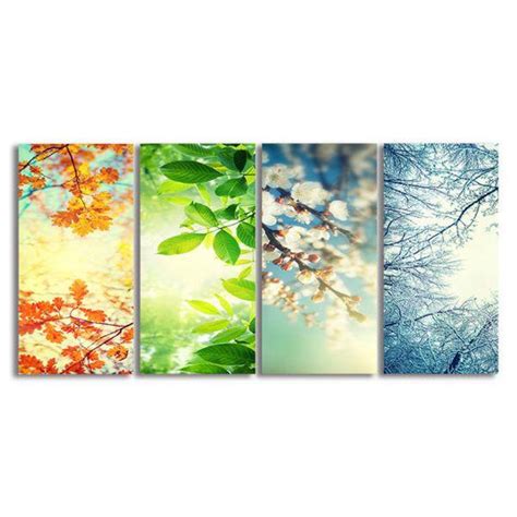 Buy Four Seasons Collage 4 Panels Canvas Wall Art