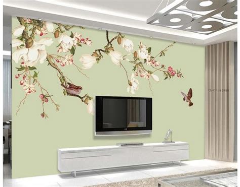 Our 3d wall panels give an extra dimension and creative element to a plain and boring room. 3D papel tapiz para la habitación retro flores y pájaros ...
