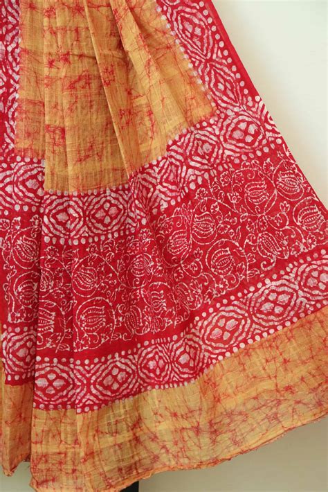 Batik Hand Block Printed Cotton Piece Suit Set Mooldhaga