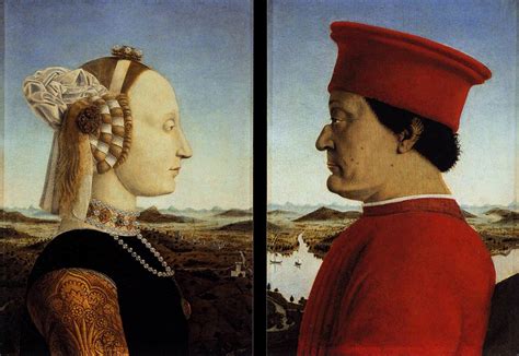 Portraits Of Federico Da Montefeltro And His Wife Battista Sforza By