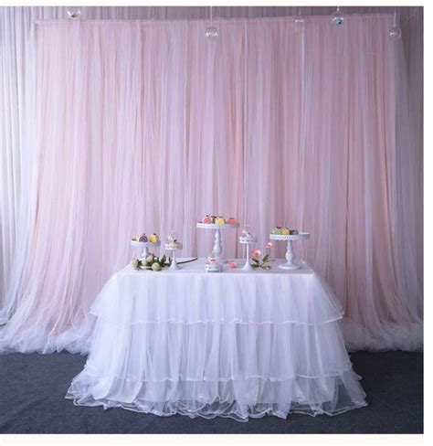 White Tulle Backdrop Photography Wedding Backdrop Curtains Etsy