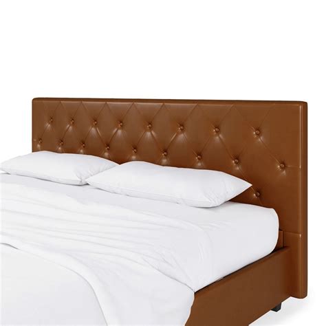 Dhp Dakota Upholstered Platform Bed King Size Frame In Camel Faux