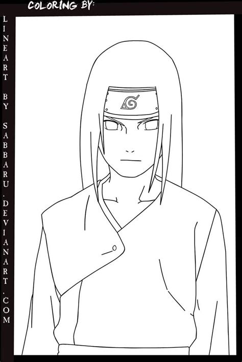 Neji Lineart By Sabbaru On Deviantart Naruto Uzumaki Art Naruto