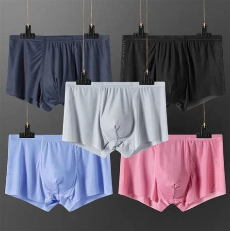 Men S Panties Male Underpants Man Pack Shorts Boxers Underwear Slip Ice Silk Homme Calzoncillos