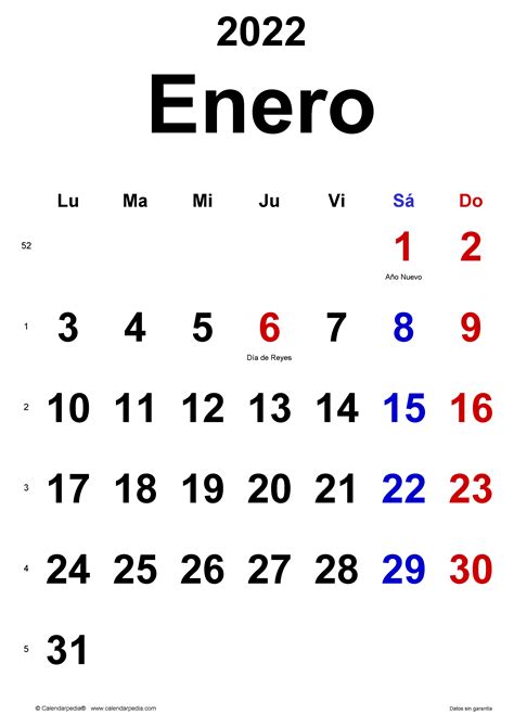 Calendario Enero En Word Excel Y Pdf Calendarpedia Imagesee