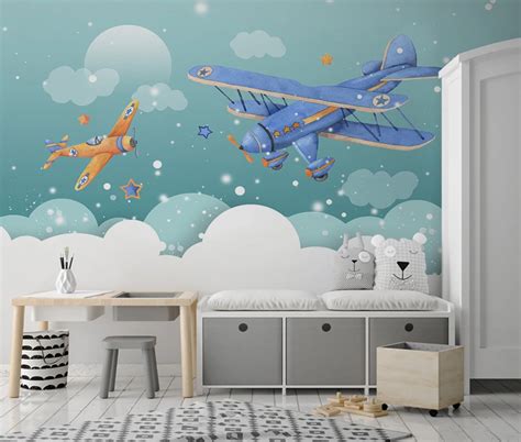 Childrens Bedroom Wallpaper Boys Room Wallpaper Mural Wallpaper