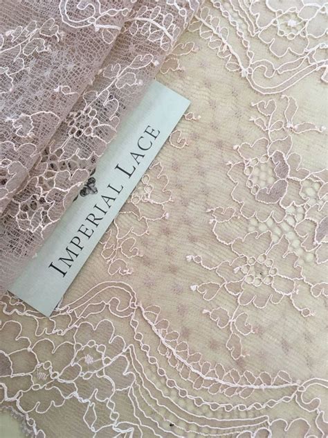 Light Pink Lace Trim Old Rose French Lace Chantilly Lace Gown Etsy