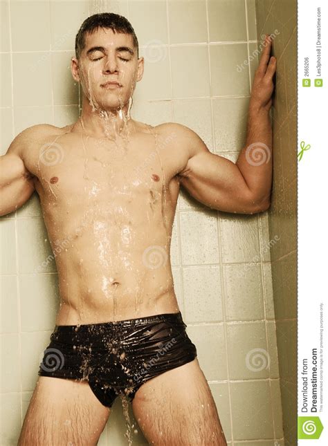 Hit The Showers Stock Photo Image Of Hunk Shower Water