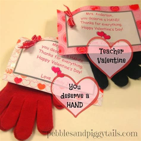 Message for teacher in valentines day. Teacher Valentine: You Deserve a Hand and FREE PRINTABLE ...