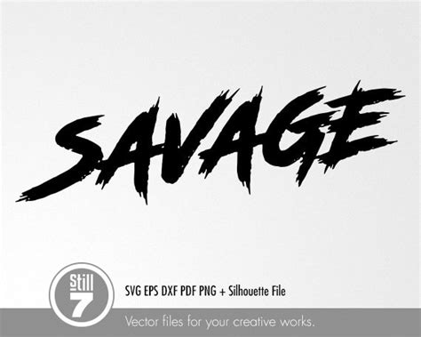 Savage Svg Savage Emblem Svg Svg Cutting File Eps Dxf Etsy