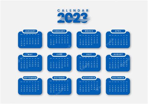 Premium Vector Colorful 2023 Calendar Template Designs
