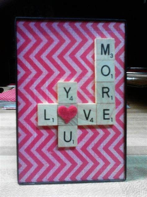 Valentines Day Love You More Scrabble Word By Featherfriendsy