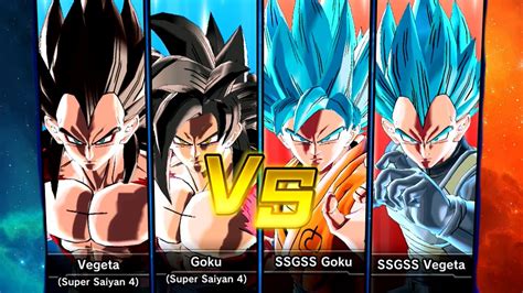 Banpresto dragonball super tag fighters son goku and vegeta multicolor. Super Saiyan 4 Goku And Vegeta VS SSJGSSJ Goku And Vegeta ...