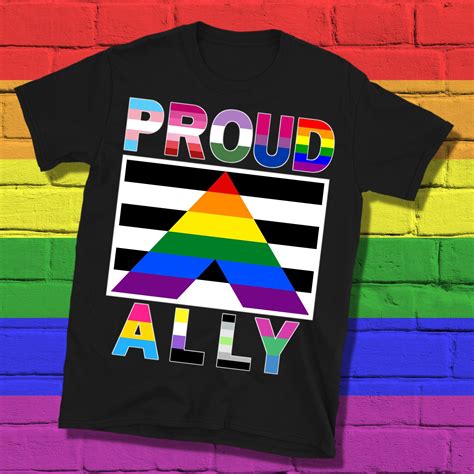 Proud Ally Shirt Lgbtq Shirt Gay Pride Shirt Pride Flag Etsy