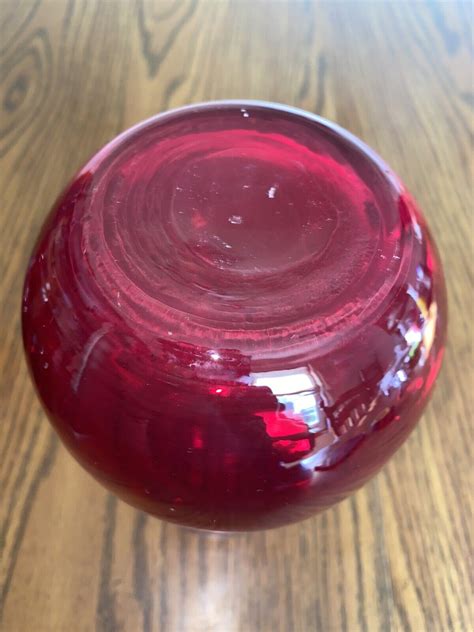 4 Royal Ruby Red Art Glass Vases Anchor Hocking Vintage Vase Ebay