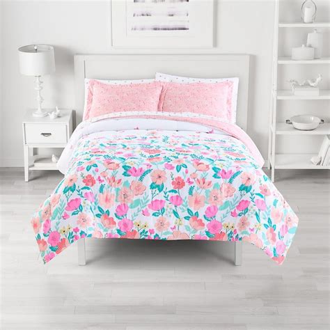 The Big One Kids Rosie Butterfly Floral Reversible Comforter Set With