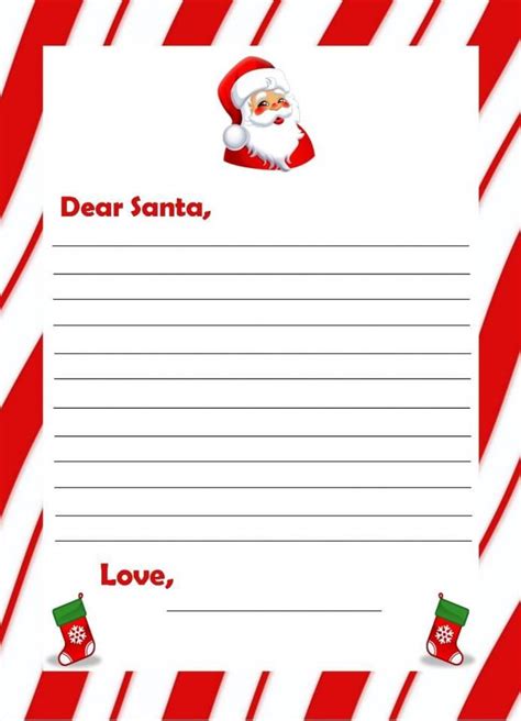 Santa Letter Writing Letter Writing Template Dear Santa Letter Free