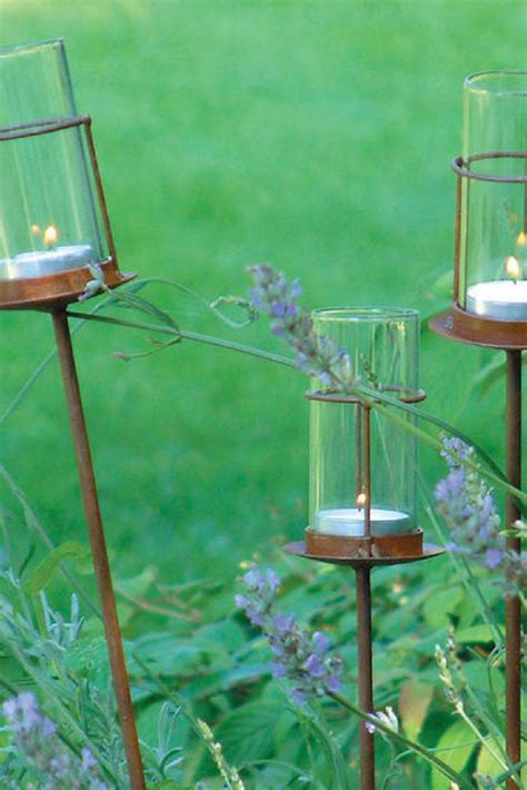 Outdoor Garden Stake Votive Candle Holders