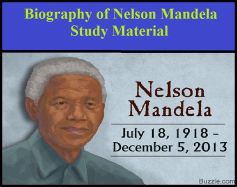 Biography Of Nelson Mandela Study Material