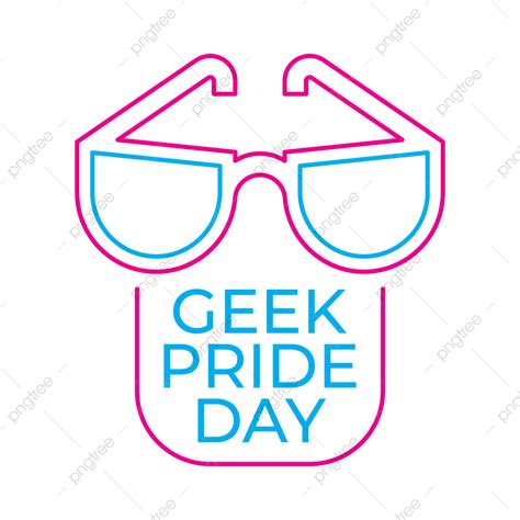 Colorful Geek Pride Day Design Vector Text May Holiday Png And
