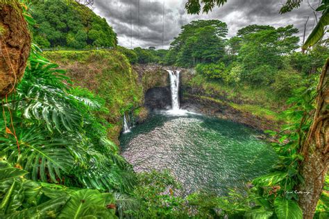 Big Island Hawaii Rainbow Falls Wailuku River Hilo Waterfall Landscape