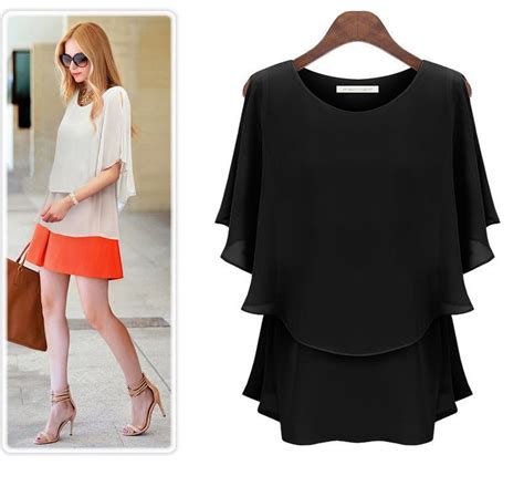 Buy New Wear 2016 Women Shirt Chiffon Tops Elegant