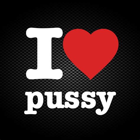 I Love Pussy Vinyl Sticker Rude Decals Slightly Disturbed