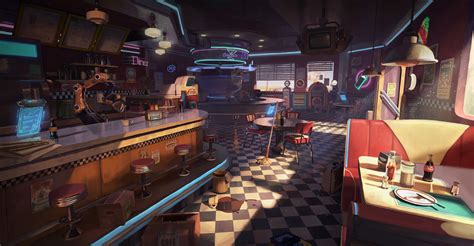 Sci Fi 50s American Diner In Unreal Engine 4 — Experience Points