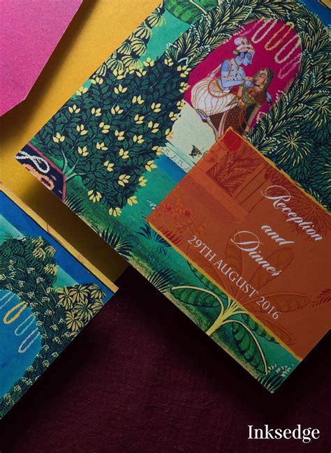 Apart from the card design, the other factor that plays a pivotal role in every hindu wedding invitation is the invitation wording. Mughal paintings on digitally printed invitations! # ...
