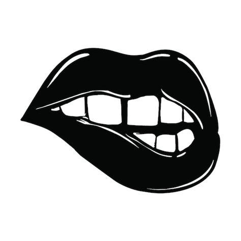 Biting Lips Vinyl Sticker Decal Rocky Horor Sensual Girl Woman Etsy