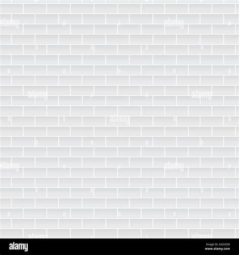 White Brick Wall Vector Illustrationbrick Pattern Design Stock Vector