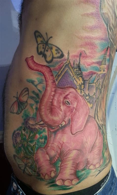 pink elephant tattoo majestic tattoo nyc