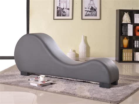 Gray Tantra Lounge Curved Seat Yoga Chair Leather For Relaxation Sex Fitness New Ebay